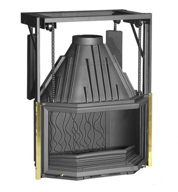 Чугунная каминная топка Invicta Hearth 850 Prismatic lifting door